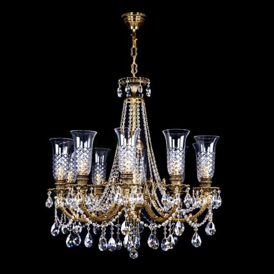 Brass chandelier JANET X. POLISHED CE