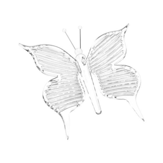 Decorative clear glass butterfly
