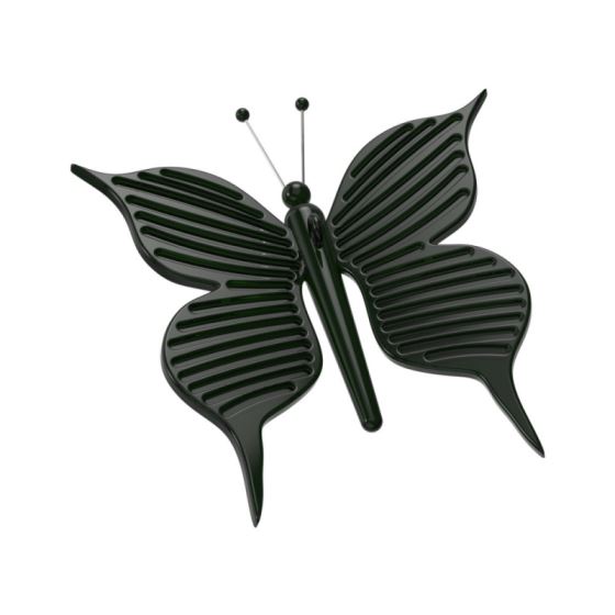 Decorative black glass butterfly