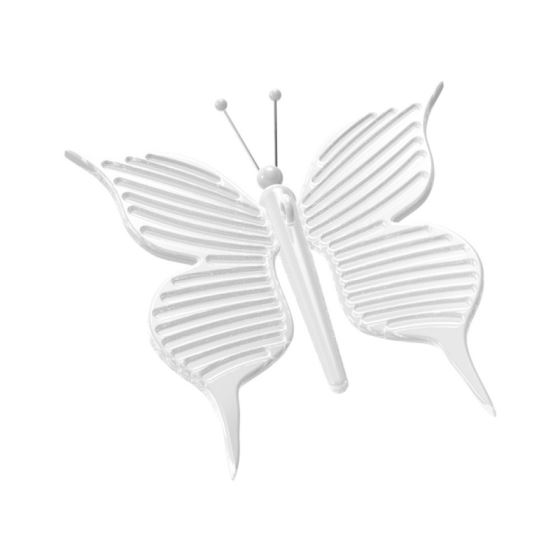 Decorative white glass butterfly