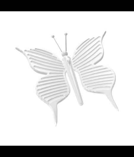 Decorative white glass butterfly