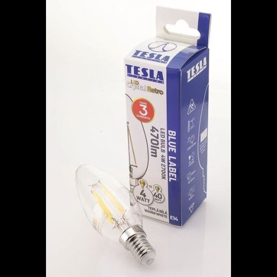 LED bulb E14 230V 4W 470lm white warm