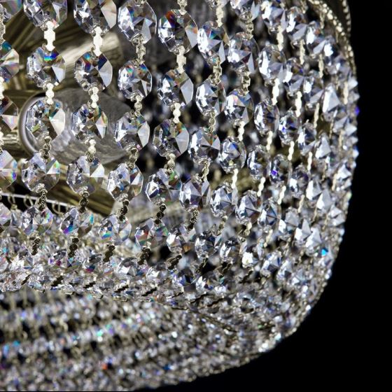 Crystal basket light SOFIA DIA 450 NICKEL CE