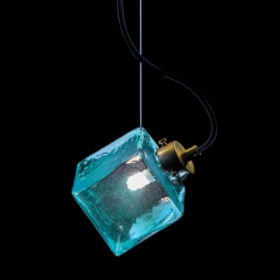 Contemporary lighting fixture DANCING CUBE-LIGHT BLUE-MB