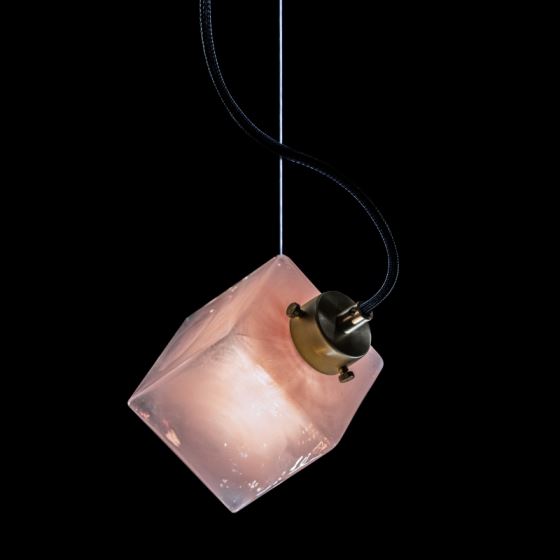 Contemporary lighting fixture DANCING CUBE-MILKY PINK-MB