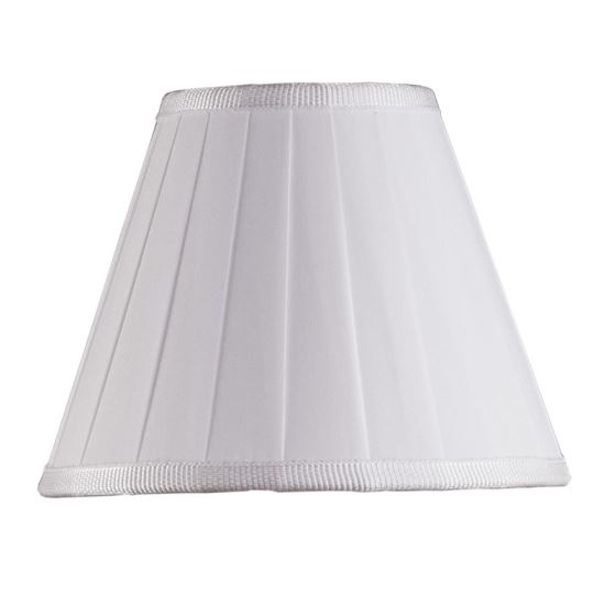 White folded fabric lamp shade