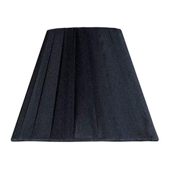 Black folded fabric lamp shade