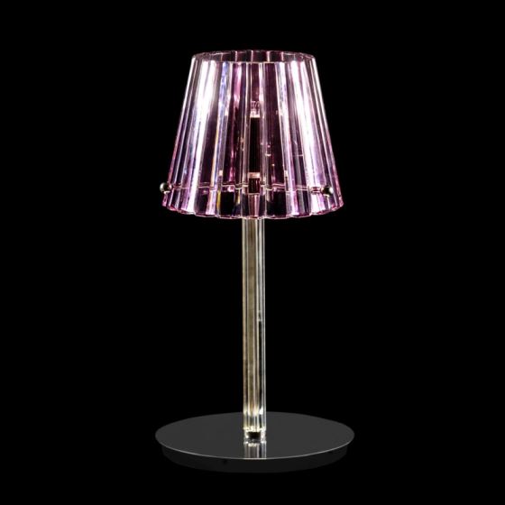 Contemporary table lamp HOOPS CRYSTAL 02-TL-NI-HORO
