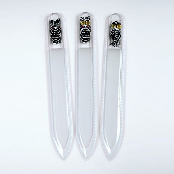 Glass file - Small Clear Owl