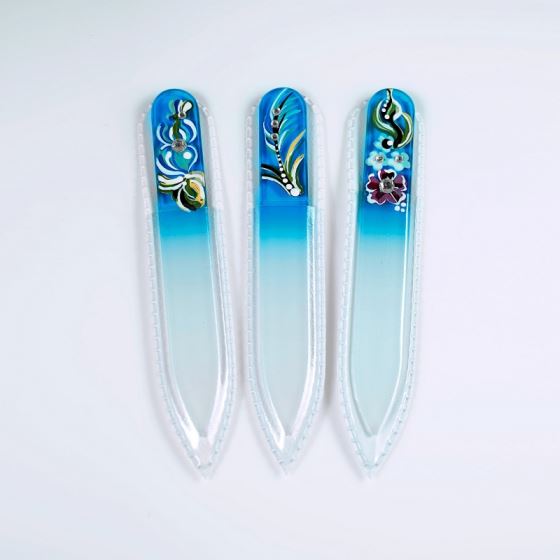 Glass file - Mini Blue Flower
