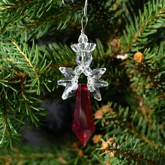 Decoration angel drops red