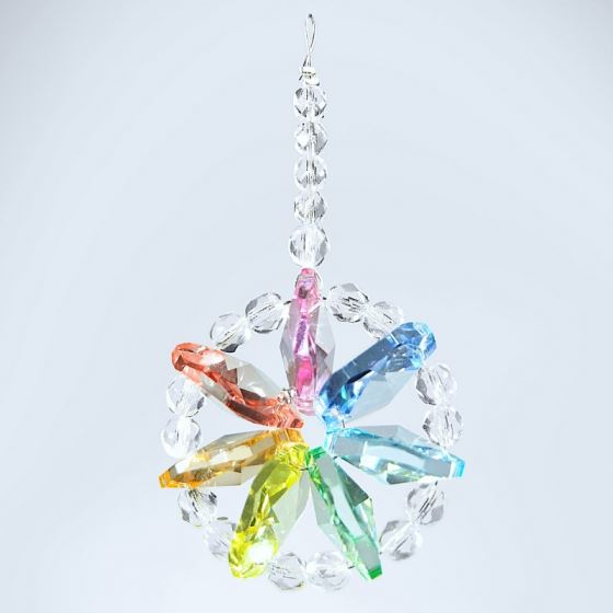 Chakra crystal snowflake decoration