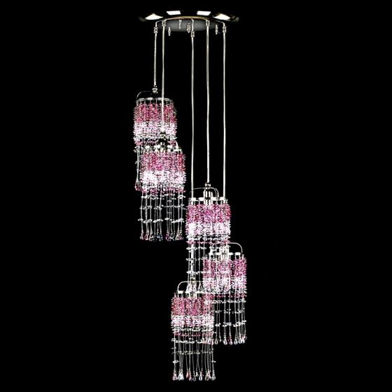 Crystal Light Fitting SMALL GAME 01-05 CE - COLOUR MIX - crystal 1001 8007