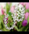 Beads eggs 2 pcs green and white ornament