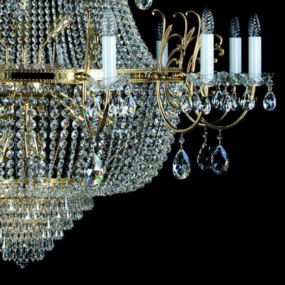 King Size Crystal basket chandelier VIRGINIE CE