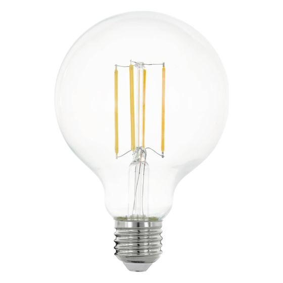 LED bulb E27 8W 2700K warm white, dimmable, colour CLEAR (EGLO 110011)