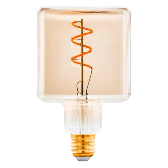 LED bulb CUBE E27 4W 1600K warm white, dimmable, colour AMBER (EGLO 11818)