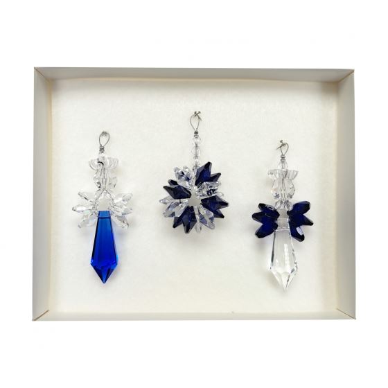 Set of ornaments 3 pcs – dark blue