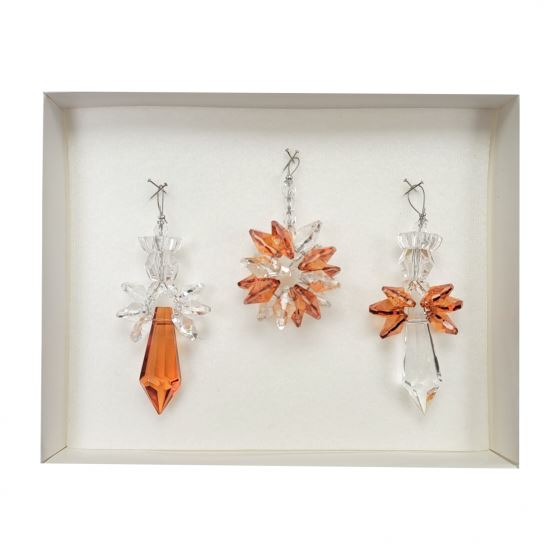 Set of ornaments 3 pcs – apricot