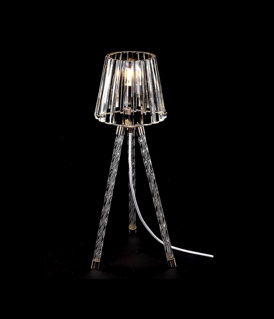 Contemporary table lamp HOOPS CRYSTAL 01-TL-NI-HCC