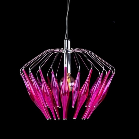 Contemporary Pendant Lamp FLEUR 02-CH-NI