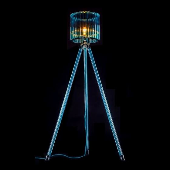 Moderní stojanová lampa HOOPS 02-FL-NI1205-CAQ