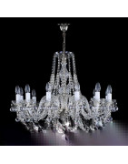 Crystal chandeliers with glass arms