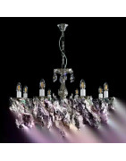 Brass crystal chandeliers